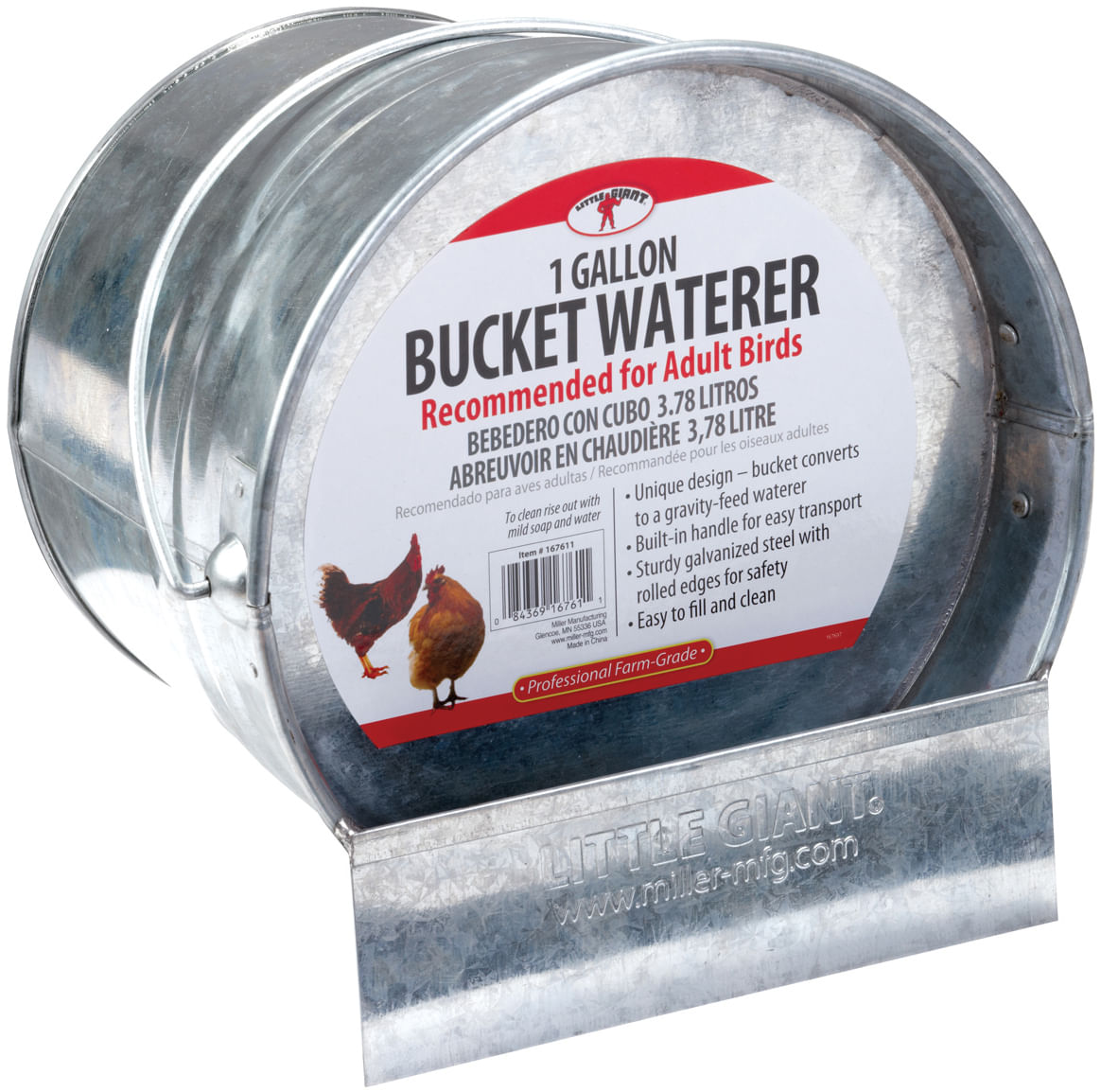 Little Giant Bucket Poultry Waterer 1 Gallon Jeffers