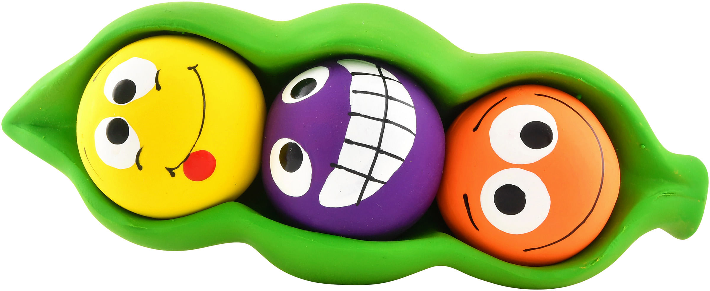 Multipet Three Peas in a Pod Latex Dog Toy - Jeffers