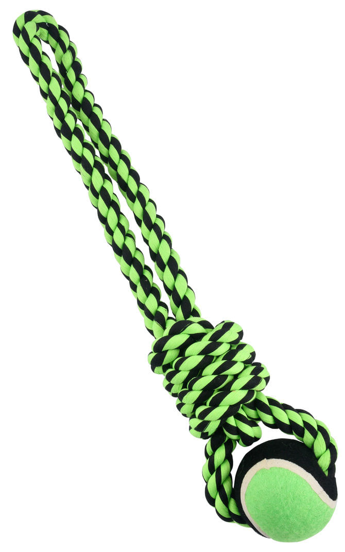Nuts For Knots Rope Tug with Tennis Ball, Assorted, 20" Jeffers