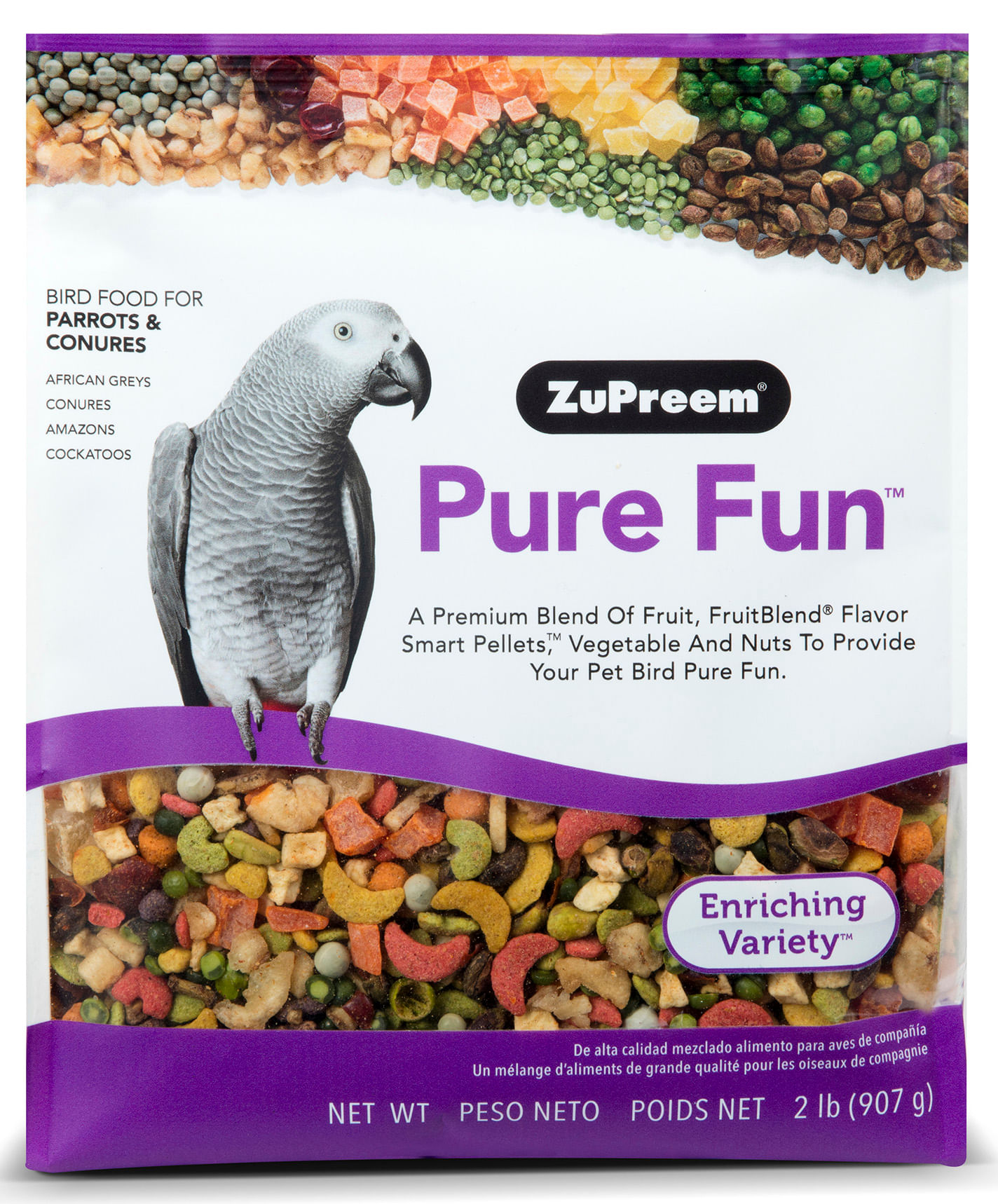 Pure Fun Bird Food for Parrots & Conures Jeffers