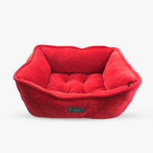 Red Velvet Plush Pet Bed