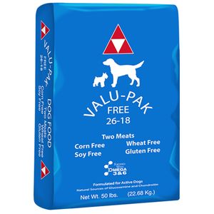 Valu-Pak Free 26-18 Dog Food (Blue Bag), 50 lb