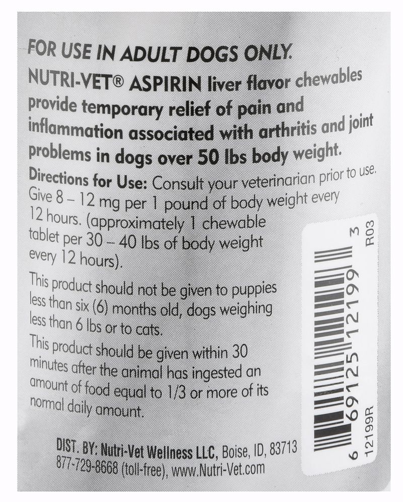 NutriVet Aspirin for Large Dogs Jeffers