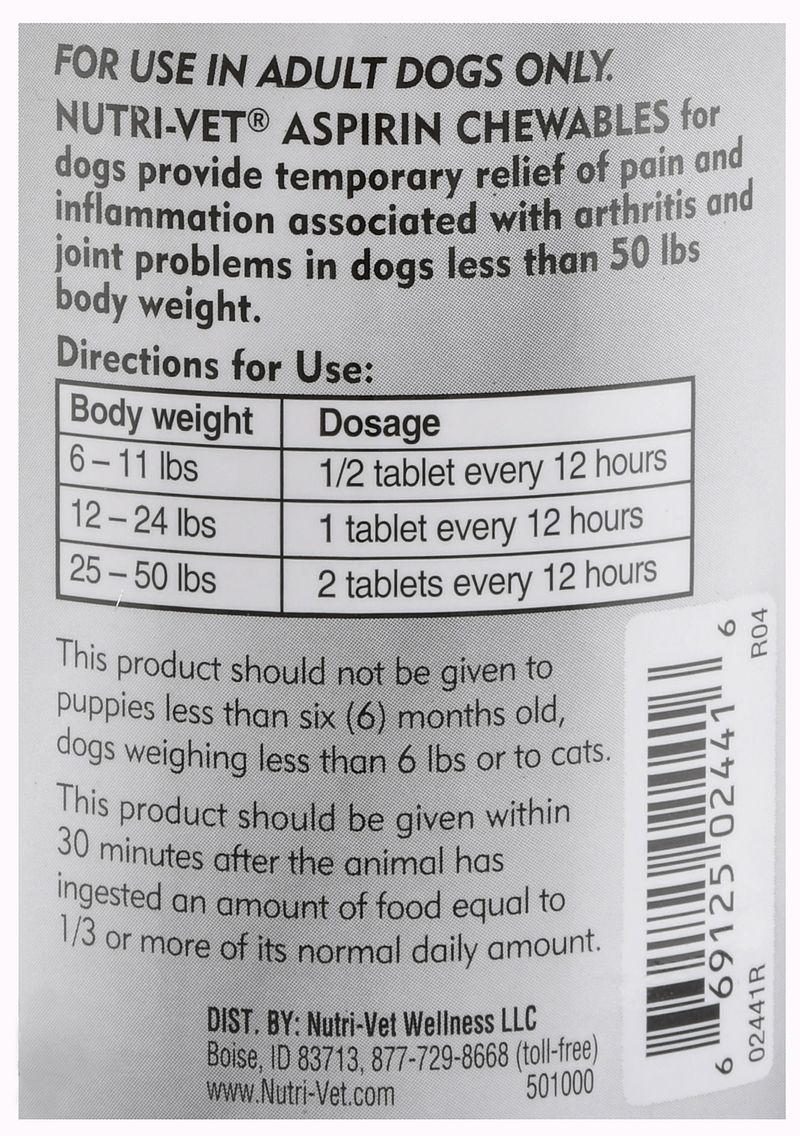 NutriVet Aspirin for Small Dogs Jeffers