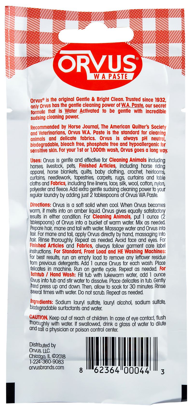 Orvus W.A. Paste, 1 oz Jeffers