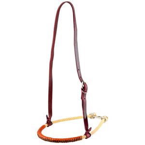 Oxbow Leather Covered Single Rope Noseband for Horses