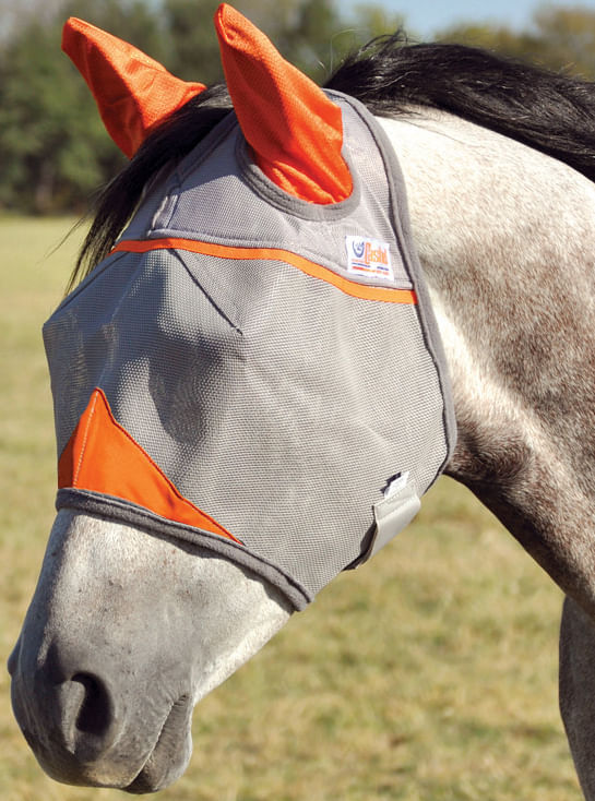 Cashel Crusader Fly Mask with Ears, Orange Jeffers
