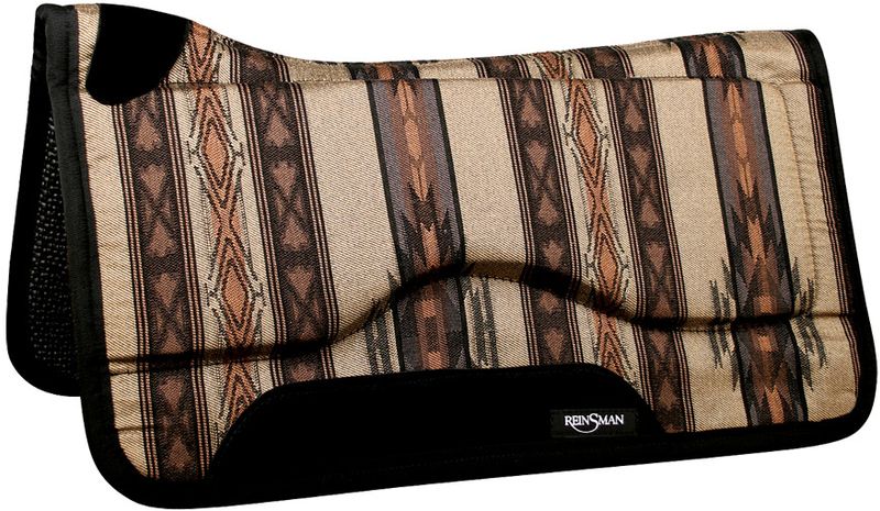 Reinsman Contour Swayback Tacky Saddle Pad 44770T - Shock Absorbing, Spine Relief Channel For Horse Comfort