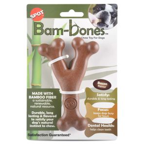 Bam-Bones Bacon Wishbone Chew Toy