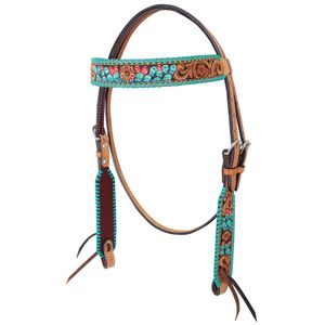 Rafter T Painted Cactus Browband Headstall