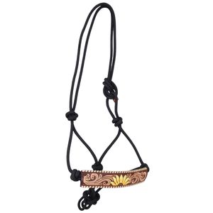 Rafter T Painted Rope Halters with Leather Overlay