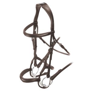 Velociti Rolled Padded Cavesson Bridle