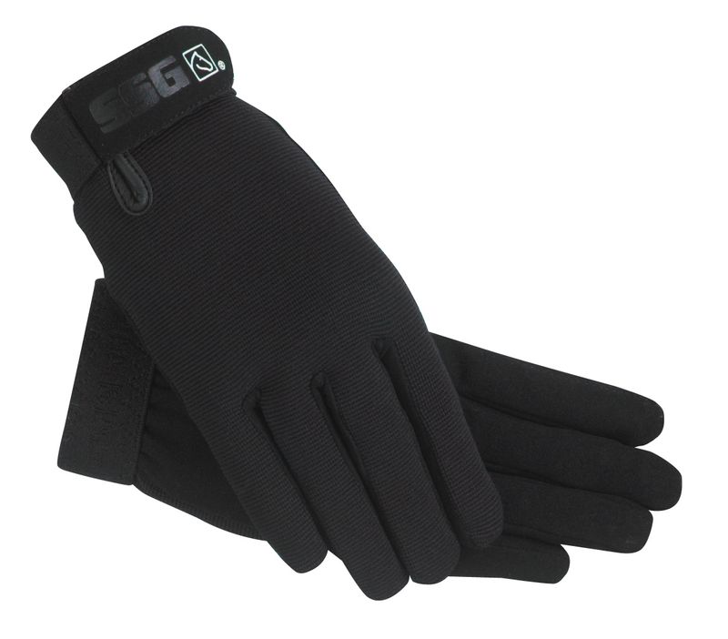 SSG Velcro Wrist Gripper Glove by Fargo Trading, Black, Size 5/6