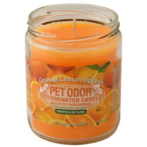 Pet Odor Exterminator Candle, Orange Lemon Splash, 13 oz