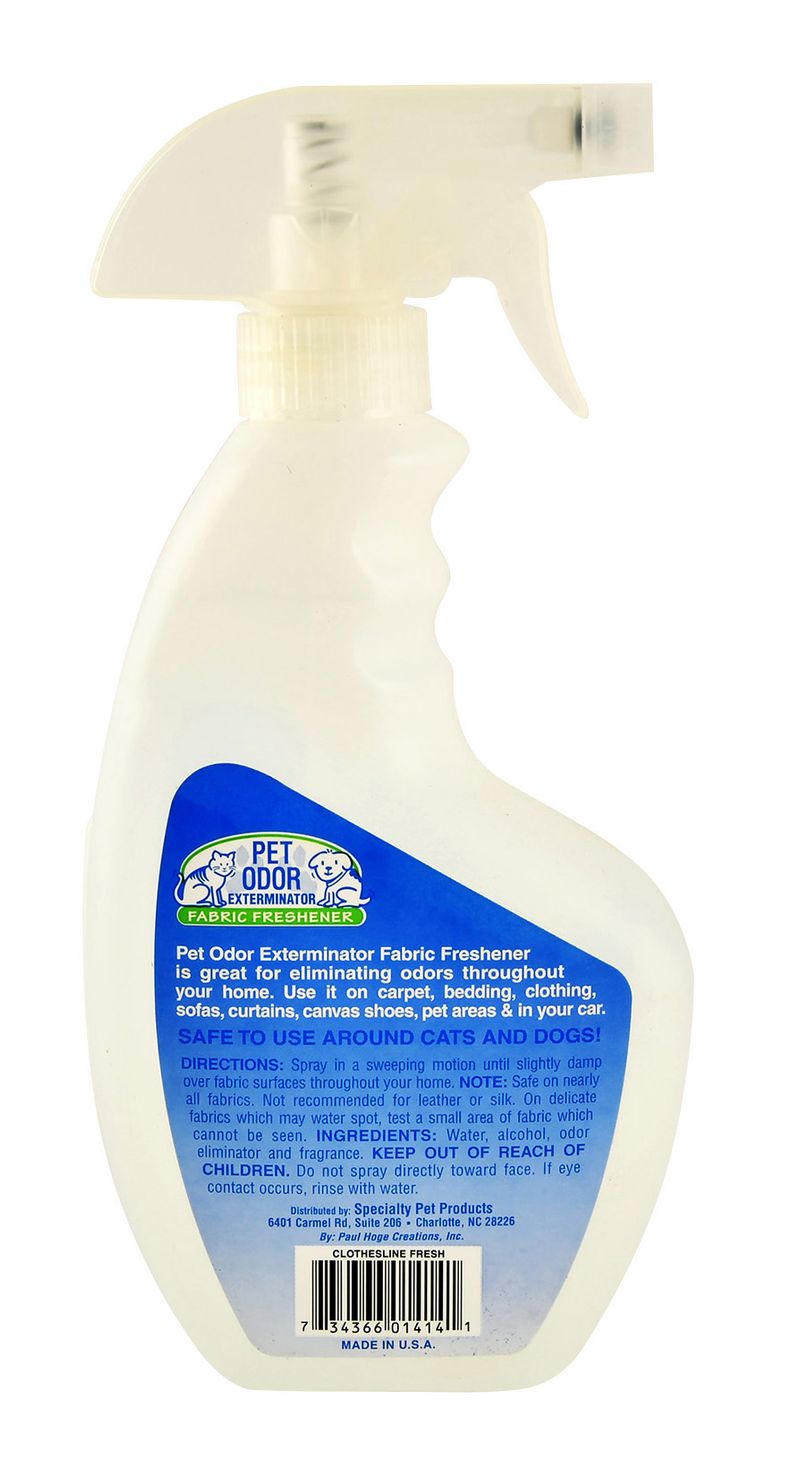 Pet Odor Exterminator Fabric Freshener Spray, Clothesline Fresh Jeffers