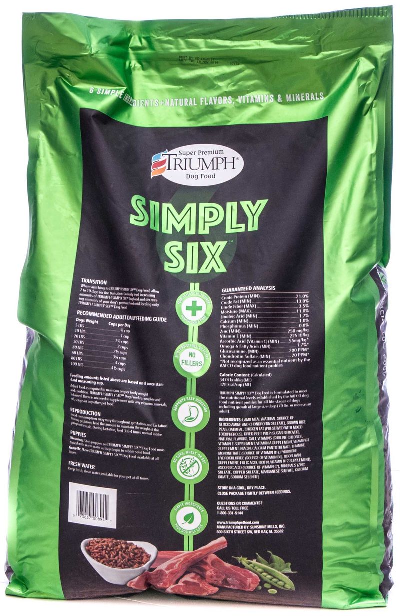 Simply six dog food sale