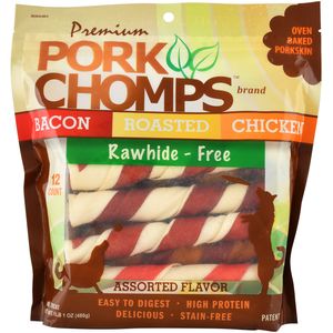 Large Pork Chomps Premium Twists Variety Pack, 12 ct