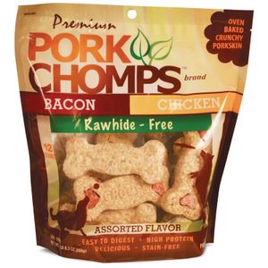 Pork Chomps Crunchy Variety Pack, 4" Bones, 12-pk