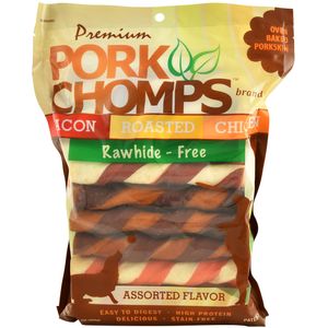 Large Pork Chomps Twists, Variety Pack, 24 ct
