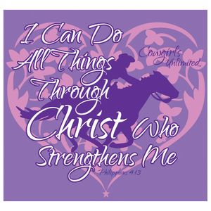 I Can Do All Things Through Christ... T-Shirt, Violet