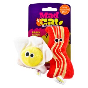 Egg/Bacon Mad Cat Catnip Toys, 2-pk