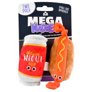 2-pk Beer & Hot Dog Mega Madness Small Dog Toy Set