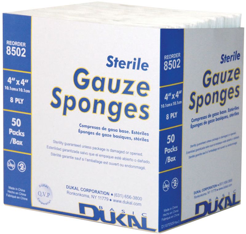 Sterile-8-ply-4--x-4--Gauze-Sponges-box-of-50