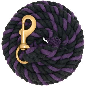 Weaver Colored Cotton Lead Ropes with Solid Brass Snap, 10' L