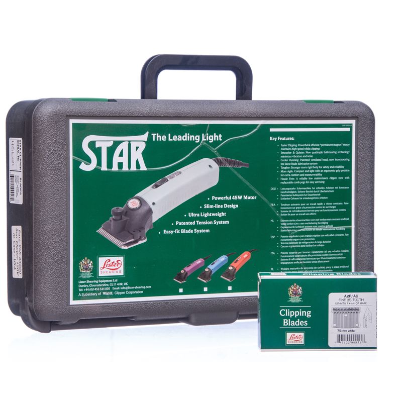 Lister Star Clipper Kit w/ Fine Blade Set Jeffers