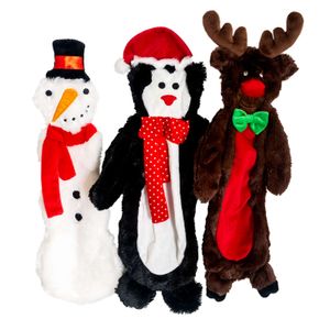 Jeffers 12" Unstuffed Plush Christmas Toys w/ 2 squeakers