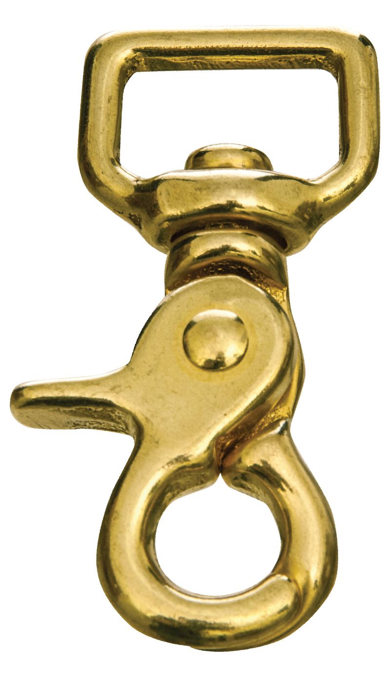 Solid Brass Trigger Snap w/ Square Swivel Eye Jeffers