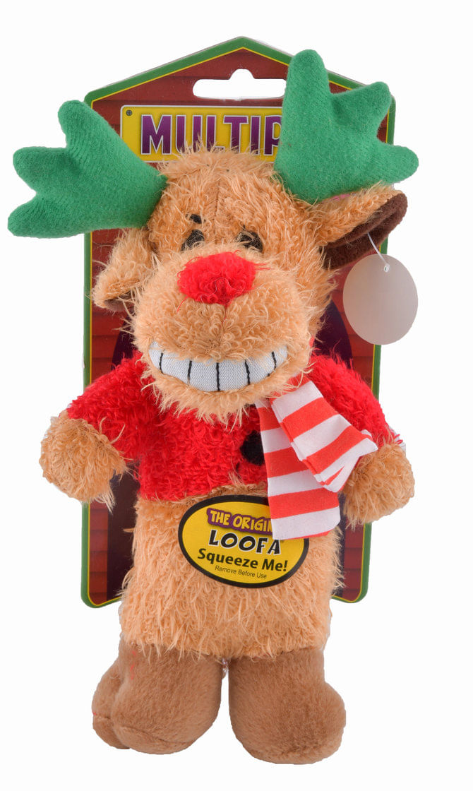 Loofa Reindeer Dog Toys Jeffers