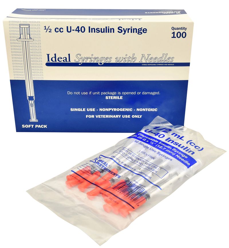 U 40 Syringes W 29g X 1 2 Needle 100 Box Jeffers