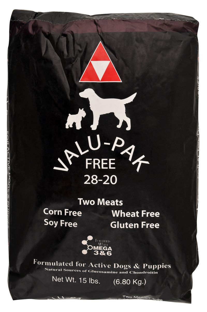 dog food in black bag