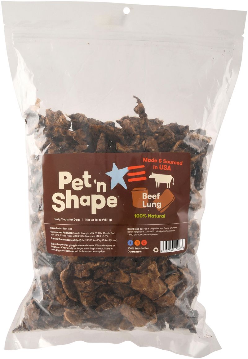 Pet 'n Shape Roasted Beef Lung Treats - Jeffers