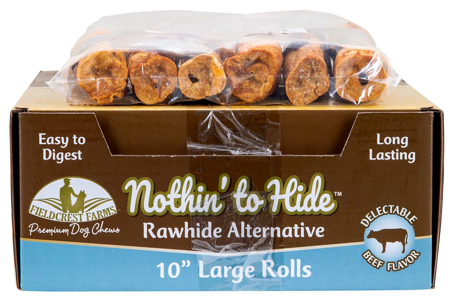 Nothin' to Hide Rawhide Alternative Dog Treats, 10" Roll Jeffers
