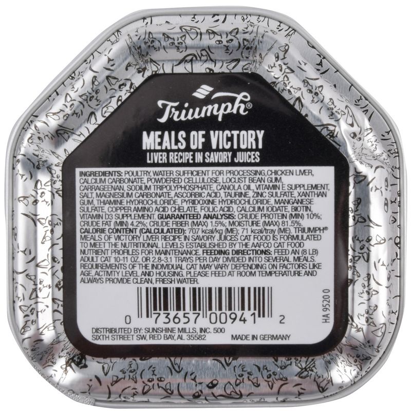 Triumph Meals of Victory Liver Recipe in Savory Juices Cat Food Jeffers