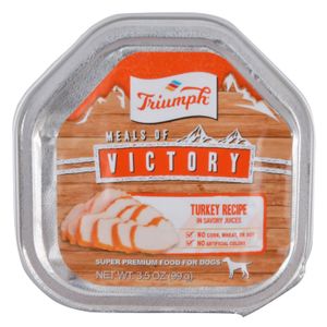 Triumph Meals of Victory, Turkey Recipe in Savory Juices Dog Food