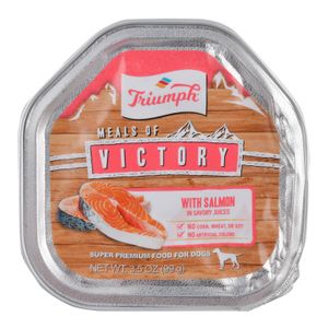 Triumph Meals of Victory with Salmon in Savory Juices Dog Food