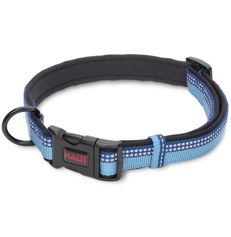 Blue Halti Dog Collar with Reflective Strips & Release Clasp Jeffers