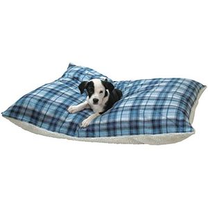 Flannel Sherpa Bed, Blue Plaid
