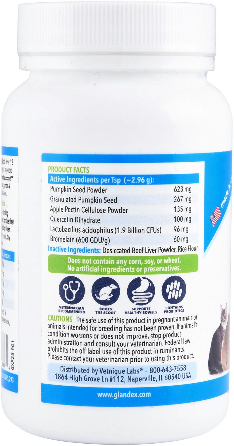 Glandex Powder for Dogs and Cats Beef Liver Flavor Jeffers