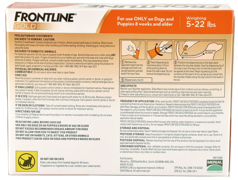 Frontline gold for clearance puppies