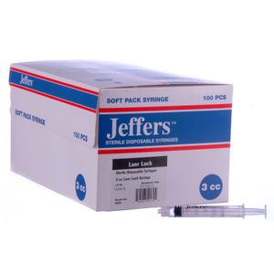 Jeffers Luer Lock Syringes, Boxes