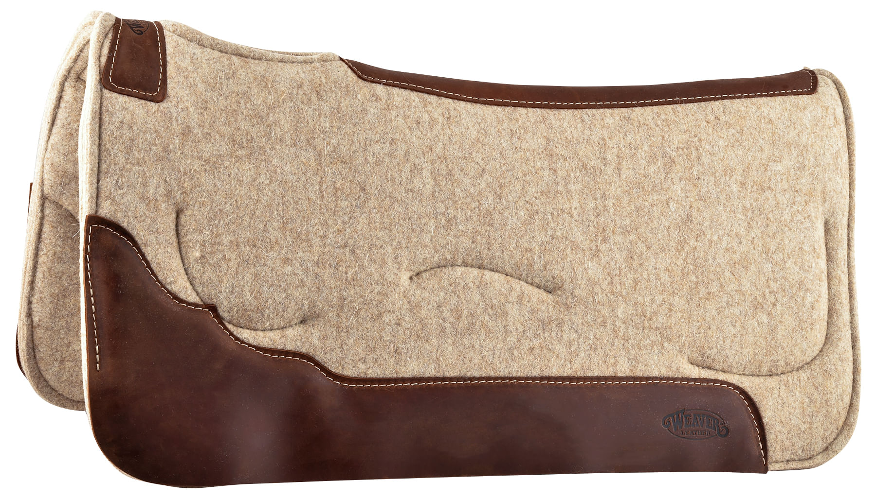 Weaver Leather Contoured Shock-Absorbing Gel Wool Blend Saddle Pad 