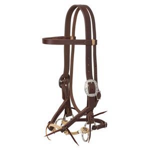 Justin Dunn Bitless Bridle, Oiled Harness