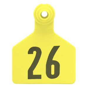 Z2 2-Piece Large Numbered Tags, Yellow
