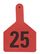 Z Tags Numbered Ear Tags (Cow), 25 count
