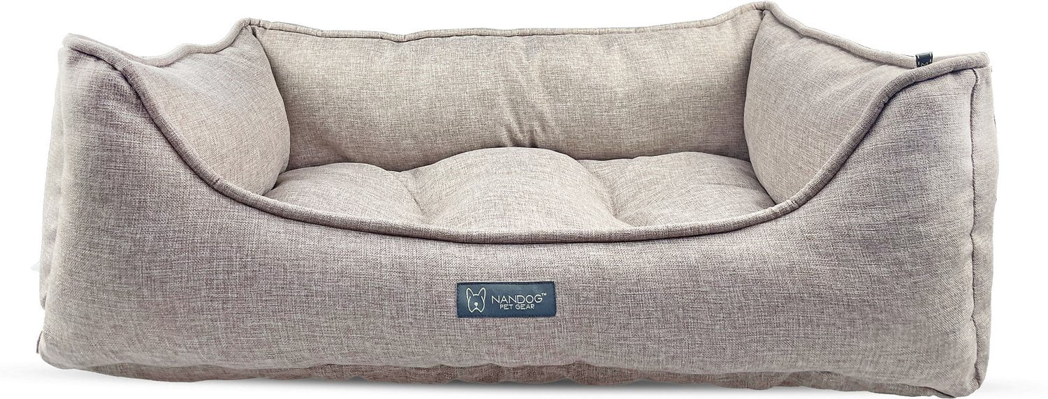 Nandog Poplin Dog Bed, Tan Jeffers