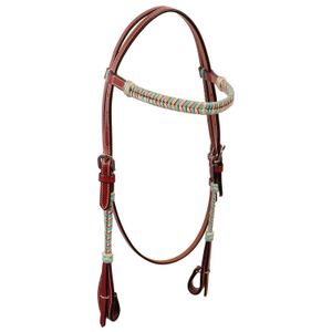 Turquoise Rawhide Laced Browband Headstall